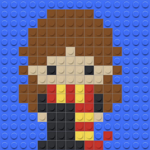 Mosa&iuml;que briques LEGO Hermione Granger